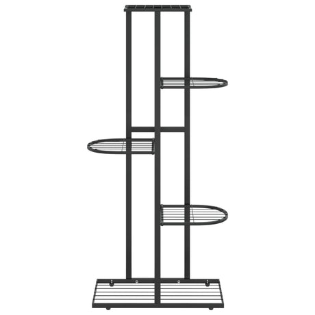 Bloemenstandaard met 5 lagen 43x22x98 cm metaal zwart - AllerleiShop