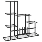 Bloemenstandaard 94,5x25x88 cm metaal zwart - AllerleiShop