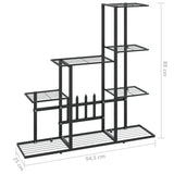 Bloemenstandaard 94,5x25x88 cm metaal zwart - AllerleiShop