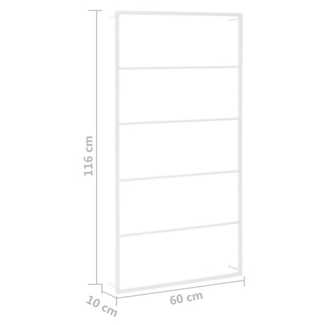 Handdoekenrek 60x10x116 cm staal wit - AllerleiShop