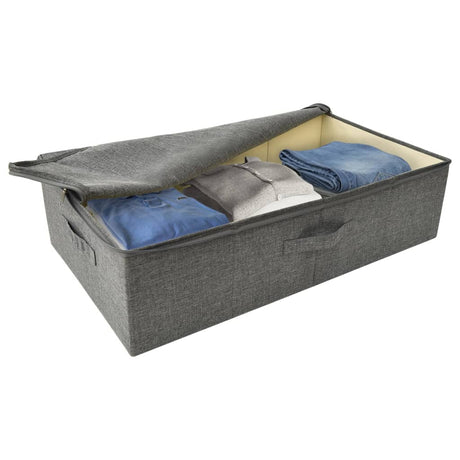 Opbergbox 70x40x18 cm stof antracietkleurig - AllerleiShop