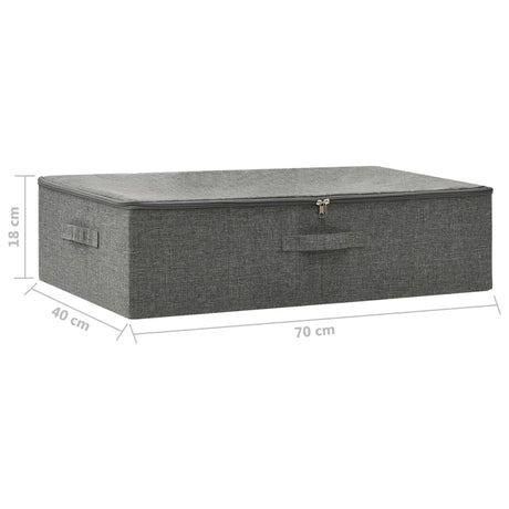 Opbergbox 70x40x18 cm stof antracietkleurig - AllerleiShop