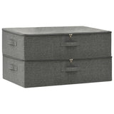 Opbergboxen 2 st 70x40x18 cm stof antracietkleurig - AllerleiShop