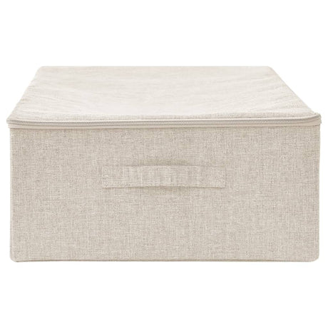 Opbergbox 70x40x18 cm stof crèmekleurig - AllerleiShop