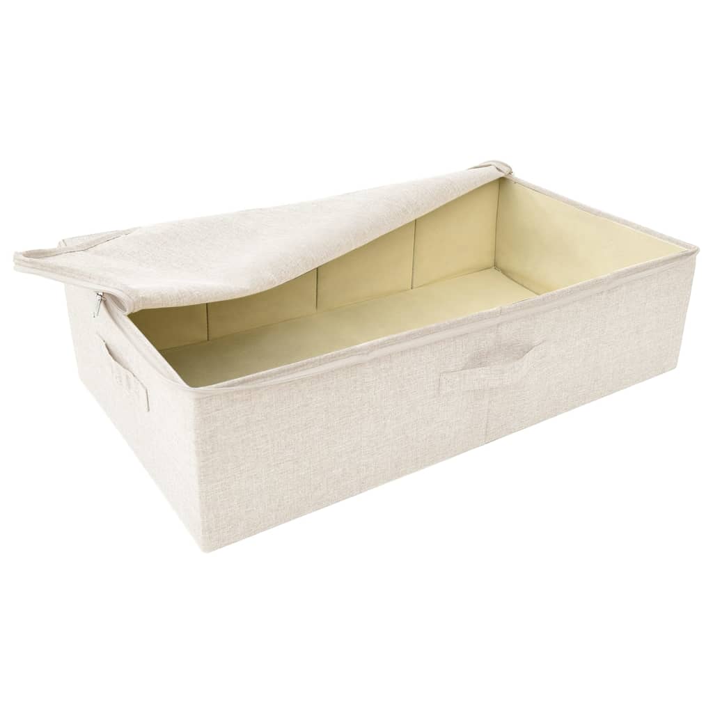 Opbergbox 70x40x18 cm stof crèmekleurig - AllerleiShop