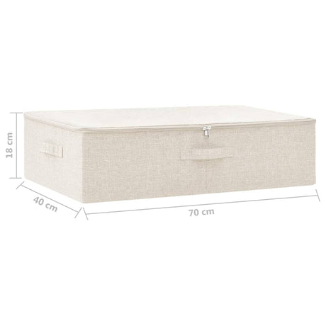 Opbergbox 70x40x18 cm stof crèmekleurig - AllerleiShop