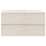 Opbergboxen 2 st 70x40x18 cm stof crèmekleurig - AllerleiShop