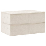 Opbergboxen 2 st 70x40x18 cm stof crèmekleurig - AllerleiShop