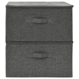 Opbergboxen 2 st 43x34x23 cm stof antracietkleurig - AllerleiShop