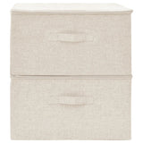 Opbergboxen 2 st 43x34x23 cm stof crèmekleurig - AllerleiShop