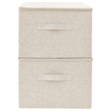 Opbergboxen 2 st 43x34x23 cm stof crèmekleurig - AllerleiShop