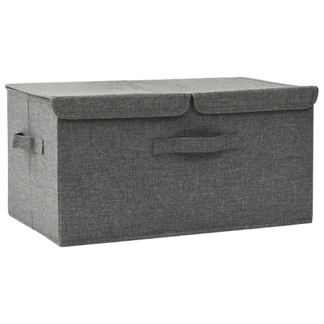 Opbergbox 50x30x25 cm stof antracietkleurig - AllerleiShop