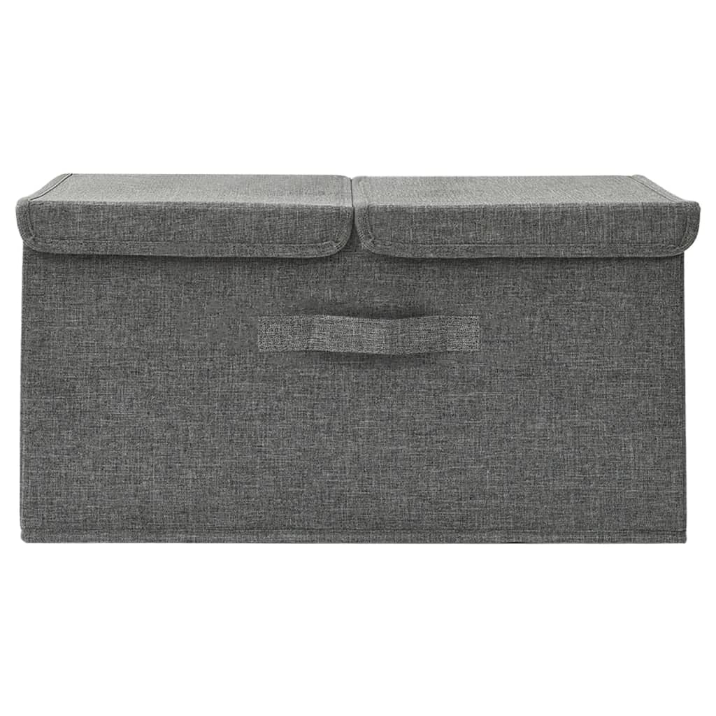 Opbergbox 50x30x25 cm stof antracietkleurig - AllerleiShop