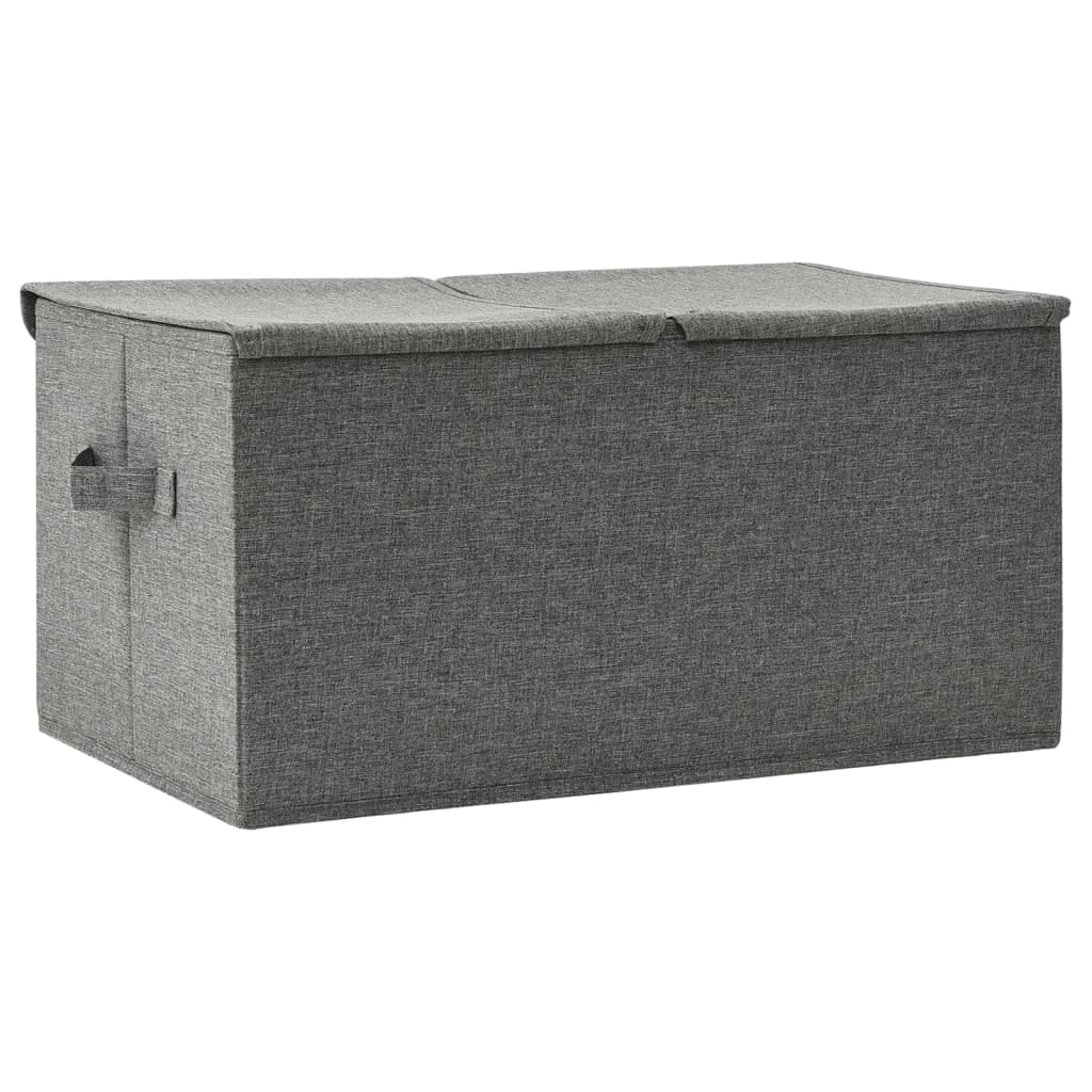 Opbergbox 50x30x25 cm stof antracietkleurig - AllerleiShop