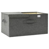 Opbergbox 50x30x25 cm stof antracietkleurig - AllerleiShop