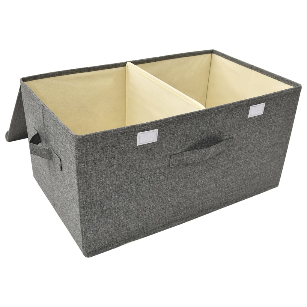 Opbergbox 50x30x25 cm stof antracietkleurig - AllerleiShop