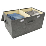 Opbergbox 50x30x25 cm stof antracietkleurig - AllerleiShop