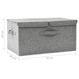 Opbergbox 50x30x25 cm stof grijs - AllerleiShop