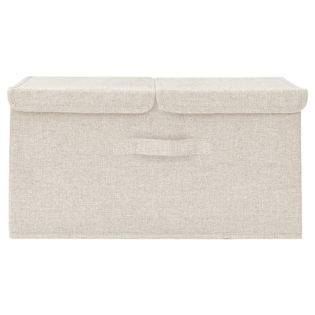 Opbergbox 50x30x25 cm stof crèmekleurig - AllerleiShop