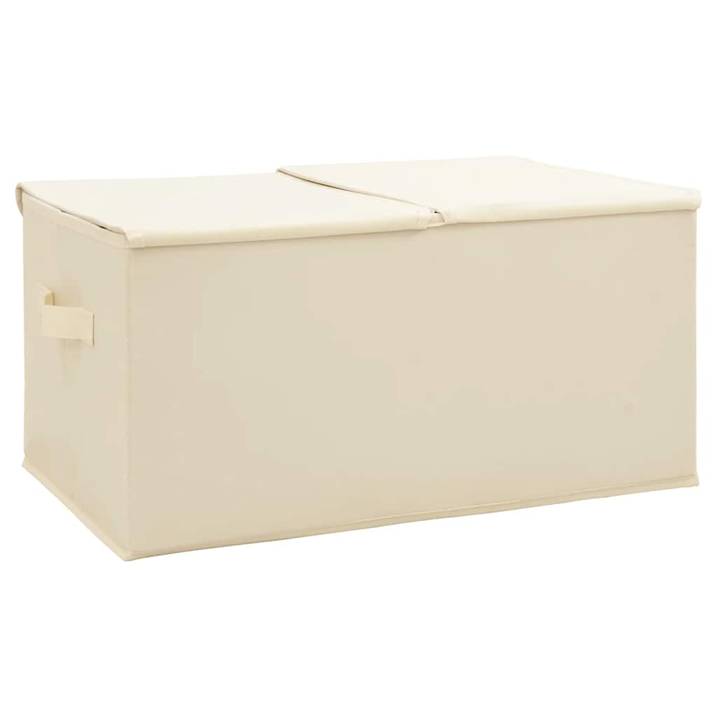 Opbergboxen 2 st 50x30x25 cm stof crèmekleurig - AllerleiShop