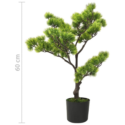 Kunstplant met pot pinus bonsai 60 cm groen - AllerleiShop