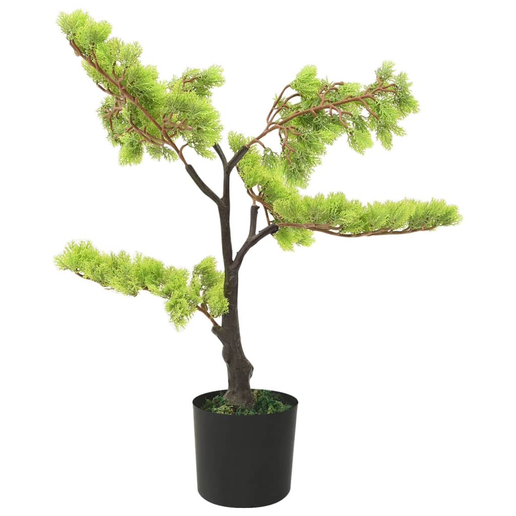 Kunstplant met pot cipres bonsai 60 cm groen - AllerleiShop