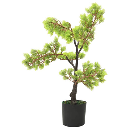 Kunstplant met pot cipres bonsai 60 cm groen - AllerleiShop