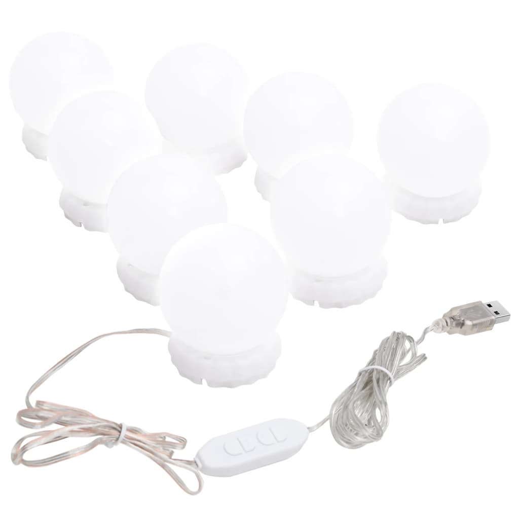 Spiegelverlichting met 8 LED-lampen warmwit en koudwit - AllerleiShop