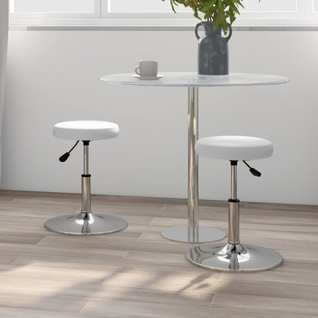 Eetkamerstoelen 2 st kunstleer wit - AllerleiShop