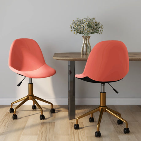 Eetkamerstoelen draaibaar 2 st fluweel roze - AllerleiShop