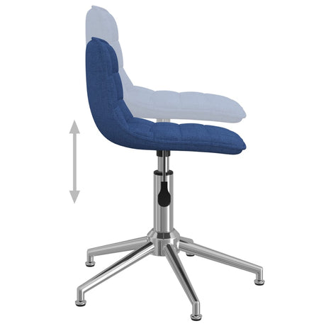 Eetkamerstoelen 2 st draaibaar stof blauw - AllerleiShop