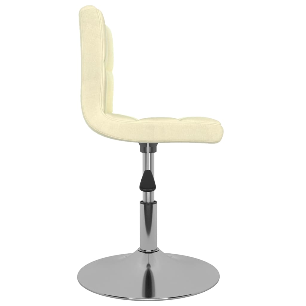 Eetkamerstoelen 2 st draaibaar stof crèmekleurig - AllerleiShop