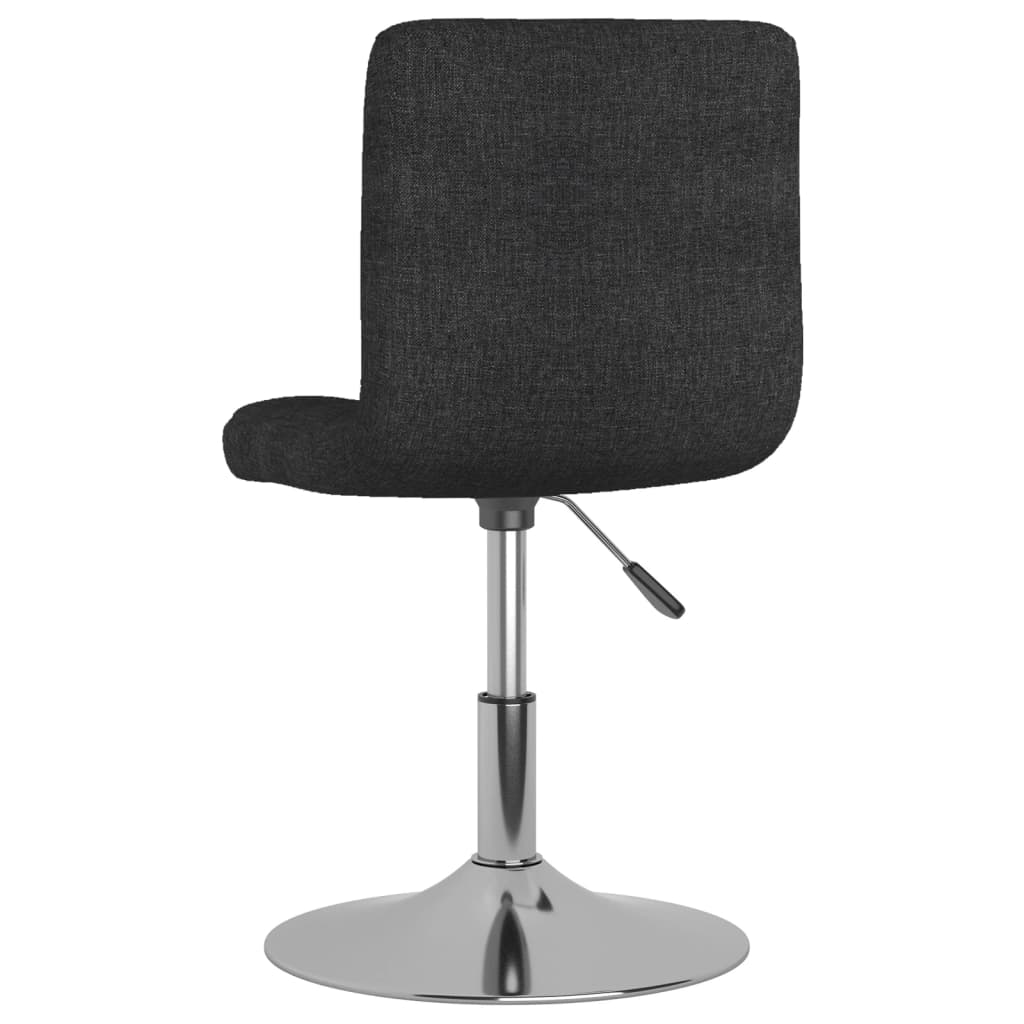 Eetkamerstoelen draaibaar 2 st stof zwart - AllerleiShop