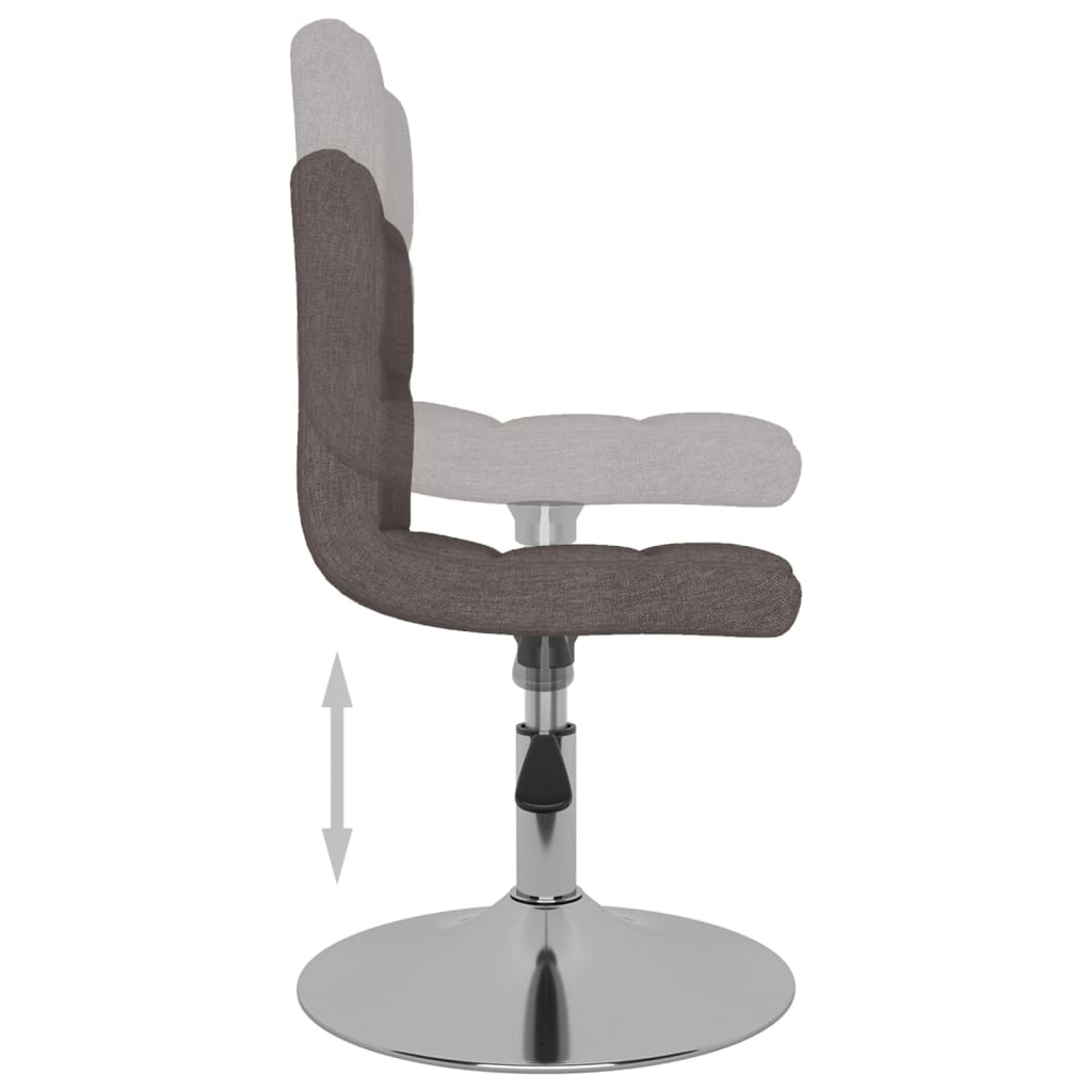 Eetkamerstoelen draaibaar 2 st stof taupe - AllerleiShop