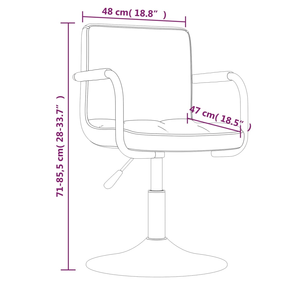 Eetkamerstoelen draaibaar 2 st fluweel lichtgrijs - AllerleiShop