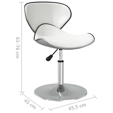 Eetkamerstoelen 2 st kunstleer wit - AllerleiShop