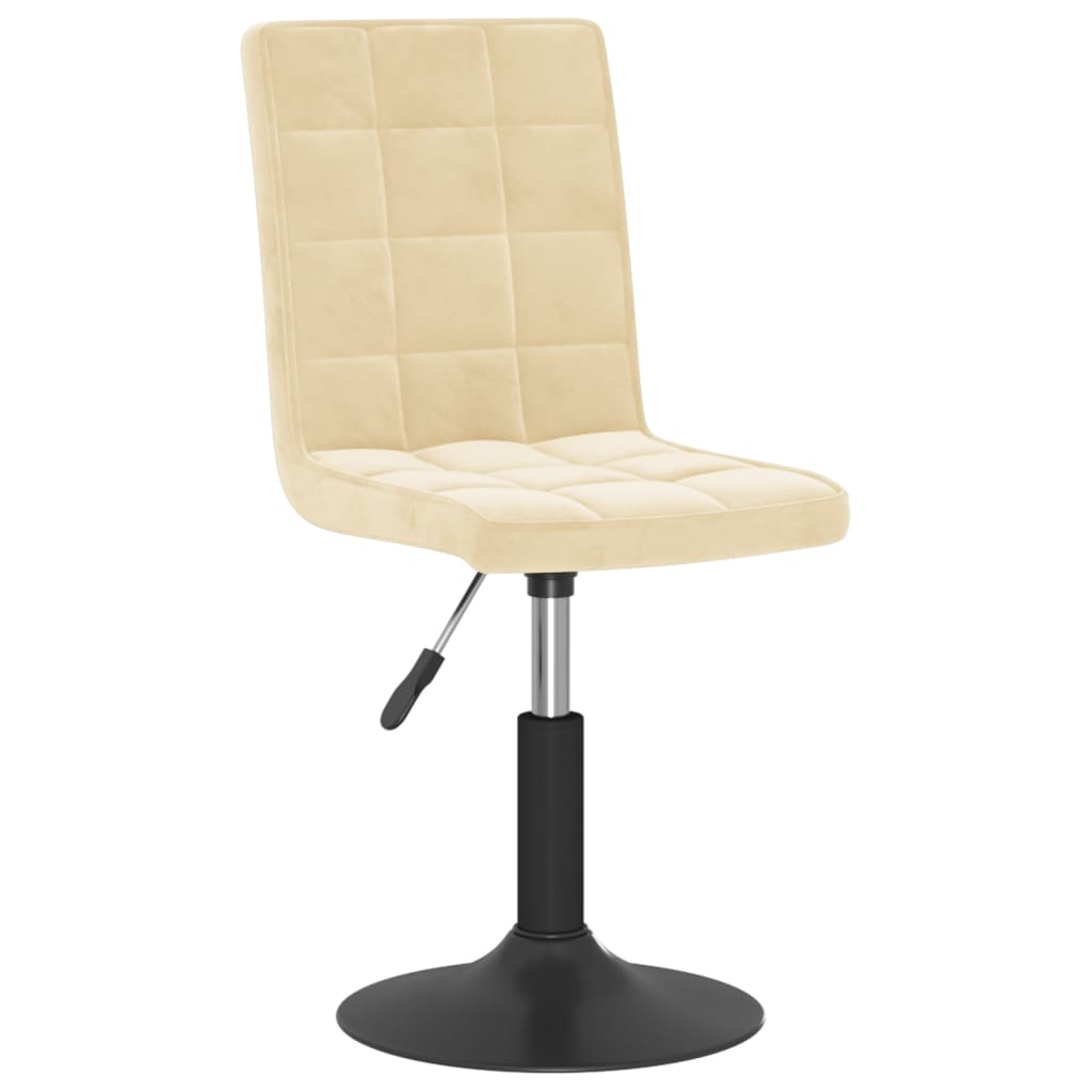 Eetkamerstoelen draaibaar 2 st fluweel crèmekleurig - AllerleiShop