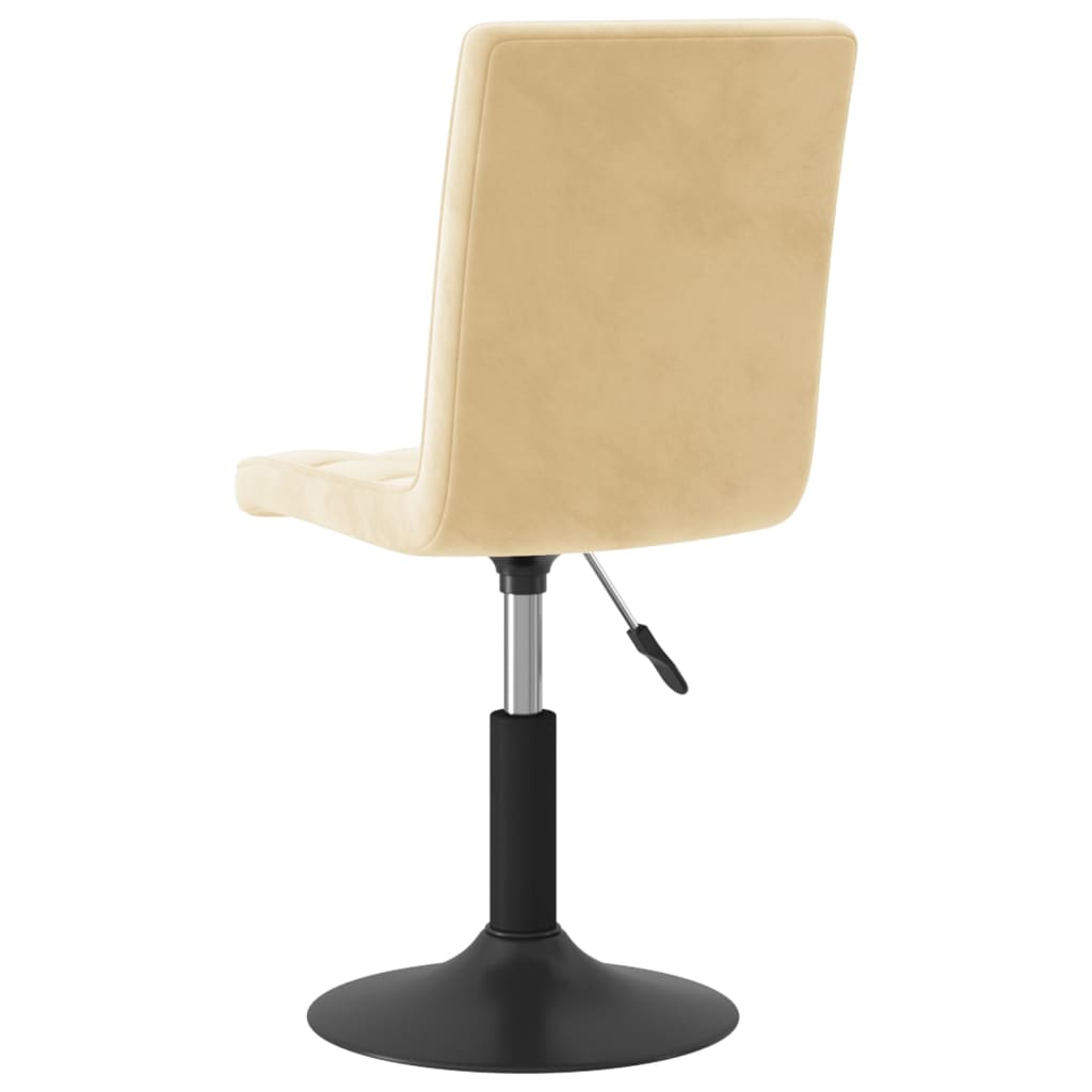 Eetkamerstoelen draaibaar 2 st fluweel crèmekleurig - AllerleiShop