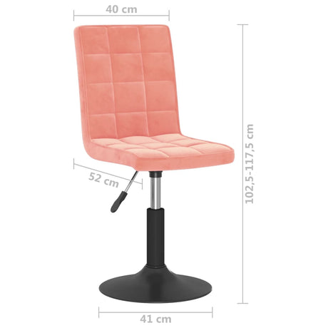 Eetkamerstoelen draaibaar 2 st fluweel roze - AllerleiShop