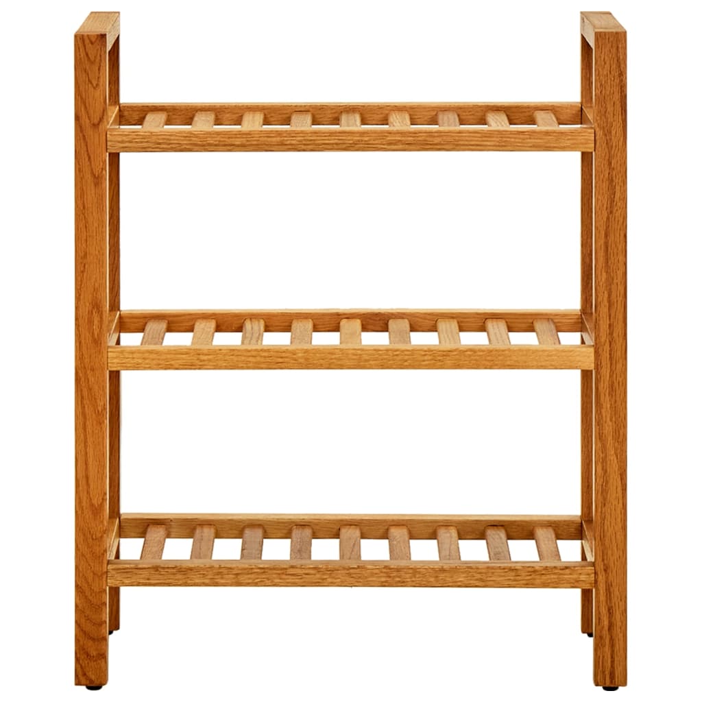 Schoenenrek met 3 schappen 50x27x60 cm massief eikenhout - AllerleiShop