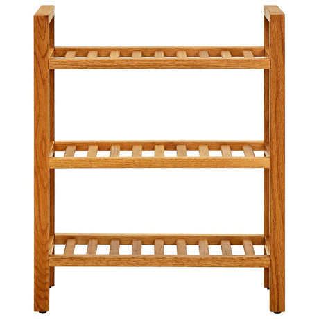 Schoenenrek met 3 schappen 50x27x60 cm massief eikenhout - AllerleiShop