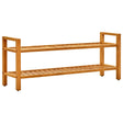 Schoenenrek met 2 schappen 100x27x40 cm massief eikenhout - AllerleiShop