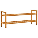 Schoenenrek met 2 schappen 100x27x40 cm massief eikenhout - AllerleiShop