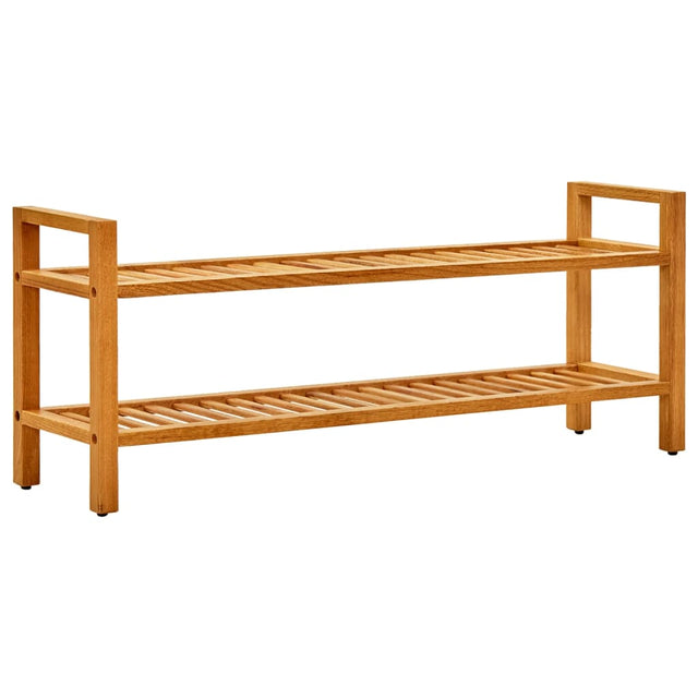 Schoenenrek met 2 schappen 100x27x40 cm massief eikenhout - AllerleiShop