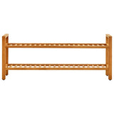 Schoenenrek met 2 schappen 100x27x40 cm massief eikenhout - AllerleiShop