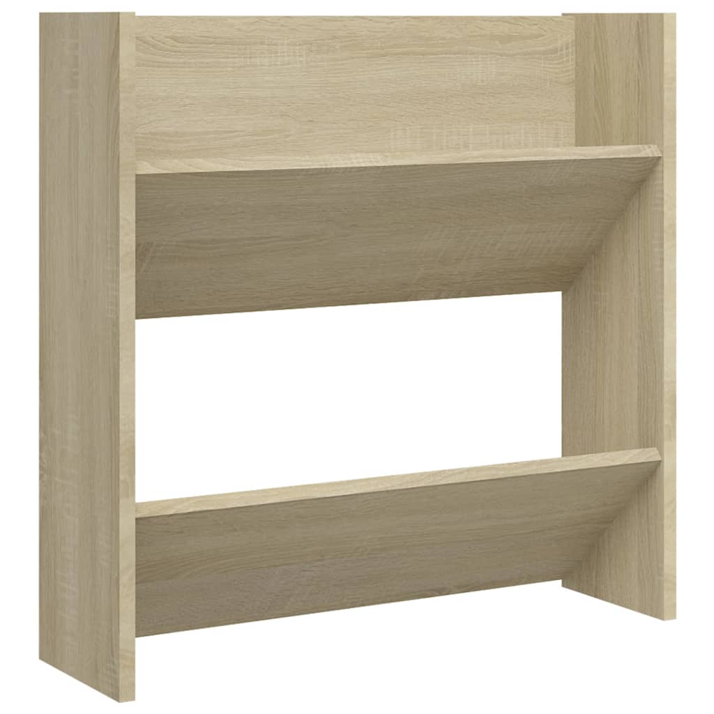 Wandschoenenkasten 4 st 60x18x60 cm bewerkt hout sonoma eiken - AllerleiShop