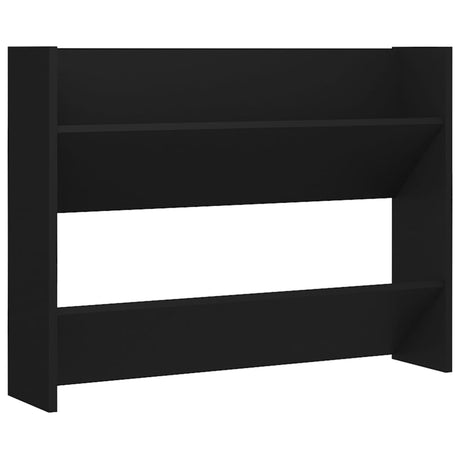 Wandschoenenkast 80x18x60 cm bewerkt hout zwart - AllerleiShop