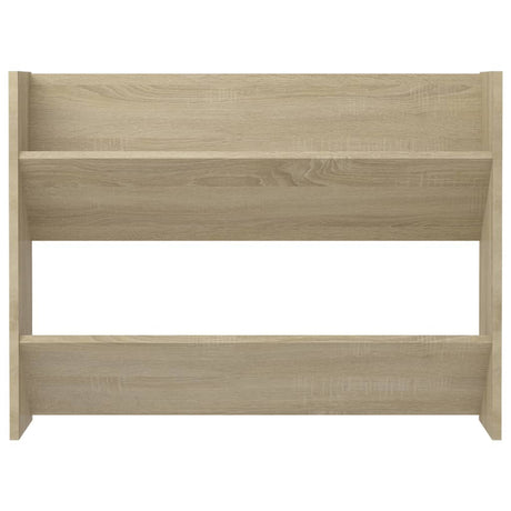 Wandschoenenkast 80x18x60 cm bewerkt hout sonoma eikenkleurig - AllerleiShop