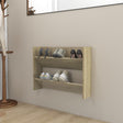 Wandschoenenkast 80x18x60 cm bewerkt hout sonoma eikenkleurig - AllerleiShop