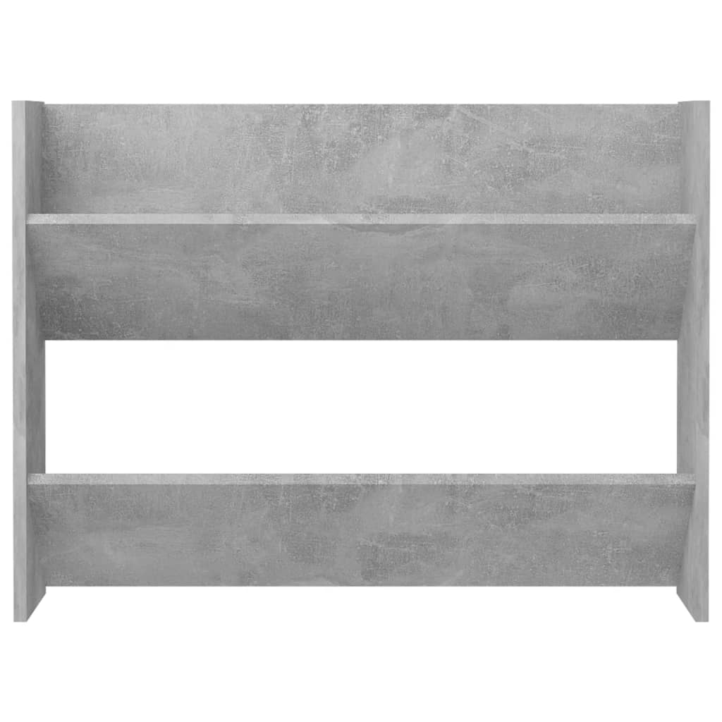 Wandschoenenkast 80x18x60 cm bewerkt hout betongrijs - AllerleiShop